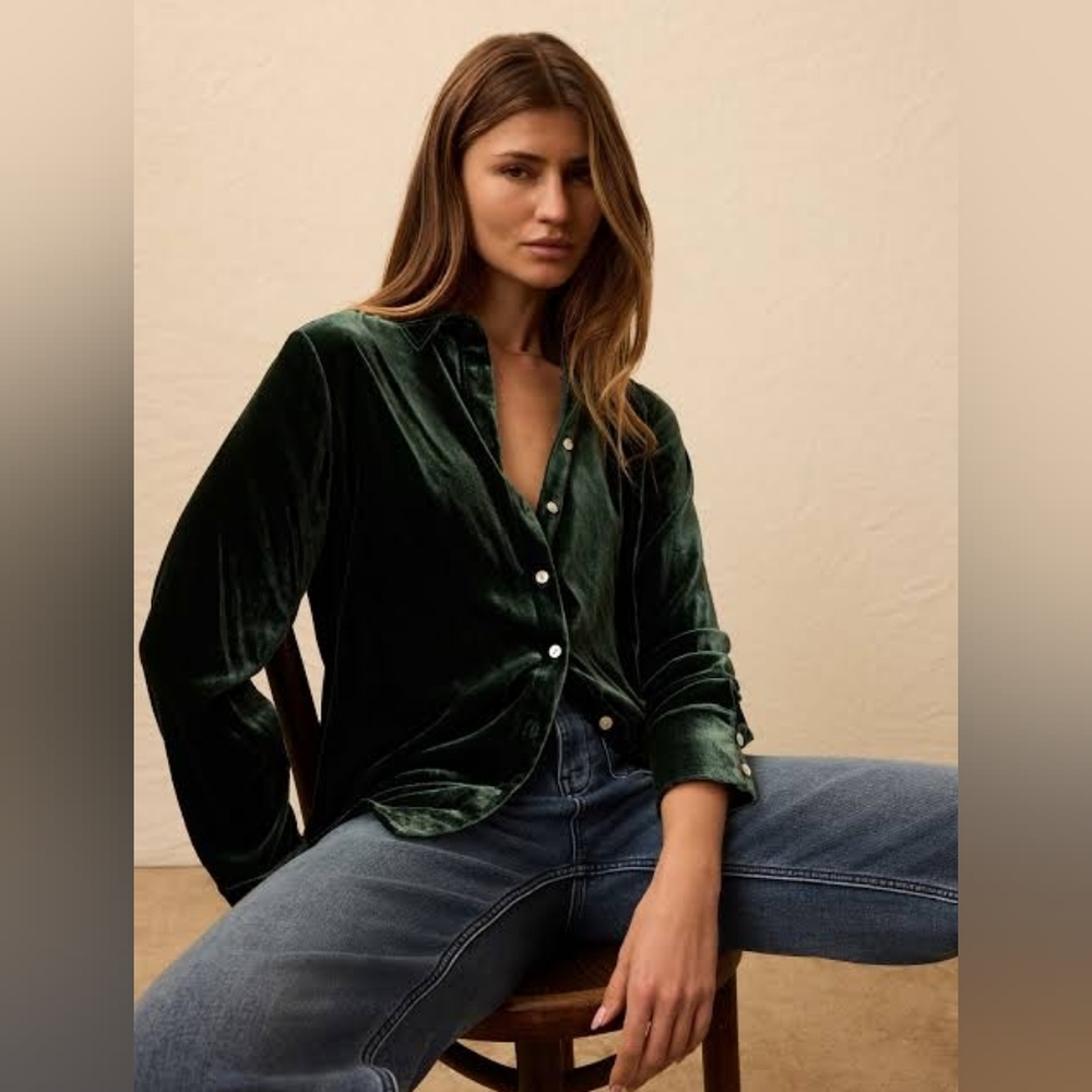 Faherty Silk Velvet Genevieve Shirt